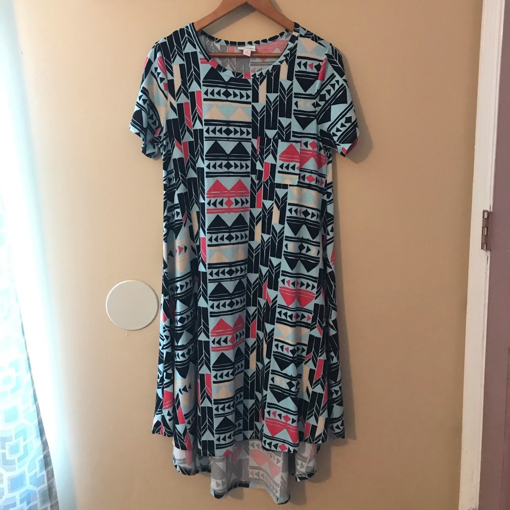 LuLaRoe Tribal Print T-shirt Dress